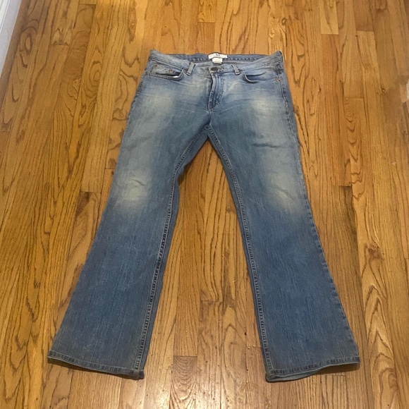 Armani Exchange Faded Blue Bootcut Jeans - Picture 1 of 5
